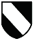 blason de sable à la bande d'argent