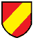  blason de gueules à la barre d'or