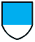 blason d'azur à la champagne d'argent