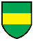 blason de sinople à la fasce d'or