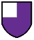 blason de pourpre au franc-quartier d'argent