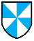 blason gironné d'azur et d'argent