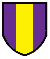 blason de pourpre au pal d'or