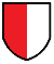  blason au parti de gueules et d'argent