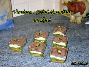 Verrines: Mini-tiramisus au kiwi