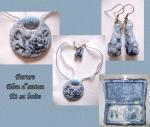 Parure Bleue d'antan et sa boite